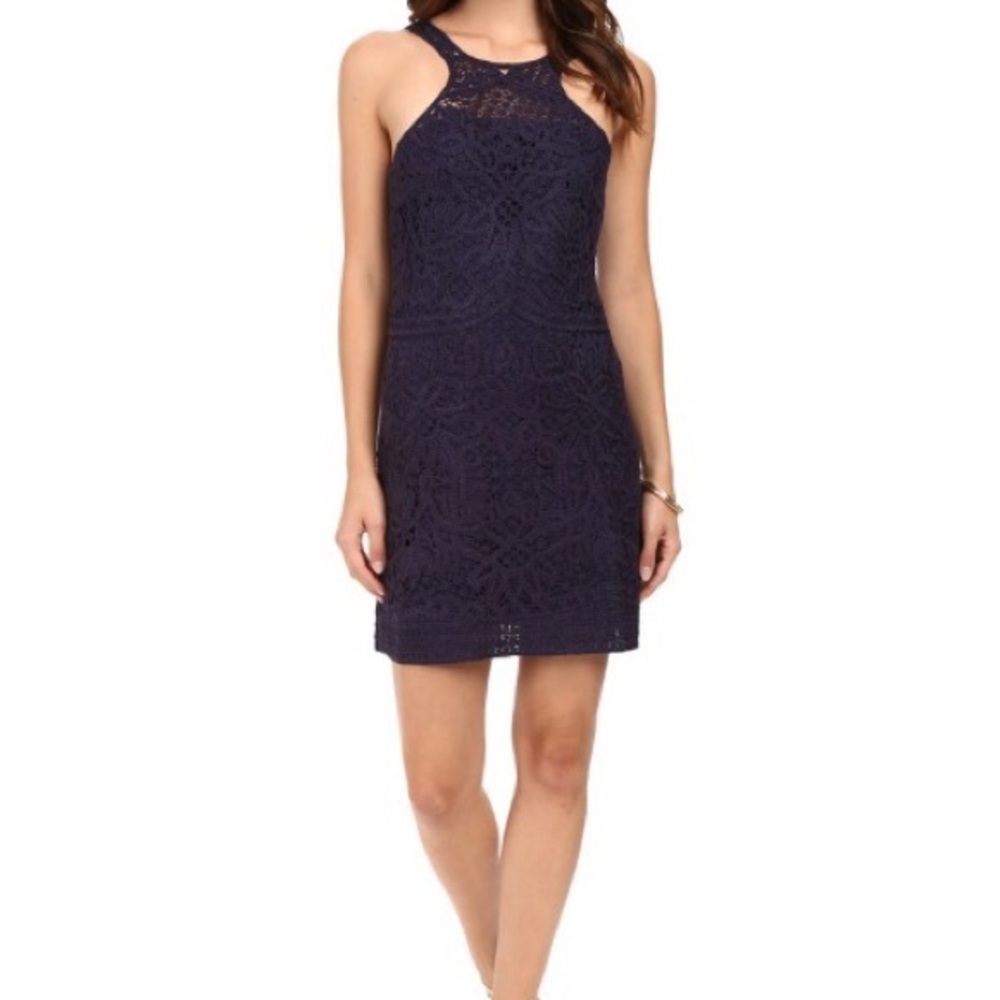 Sz S Lilly Pulitzer JAIMIE KNIT LACE SHIFT DRESS - Picture 4 of 8